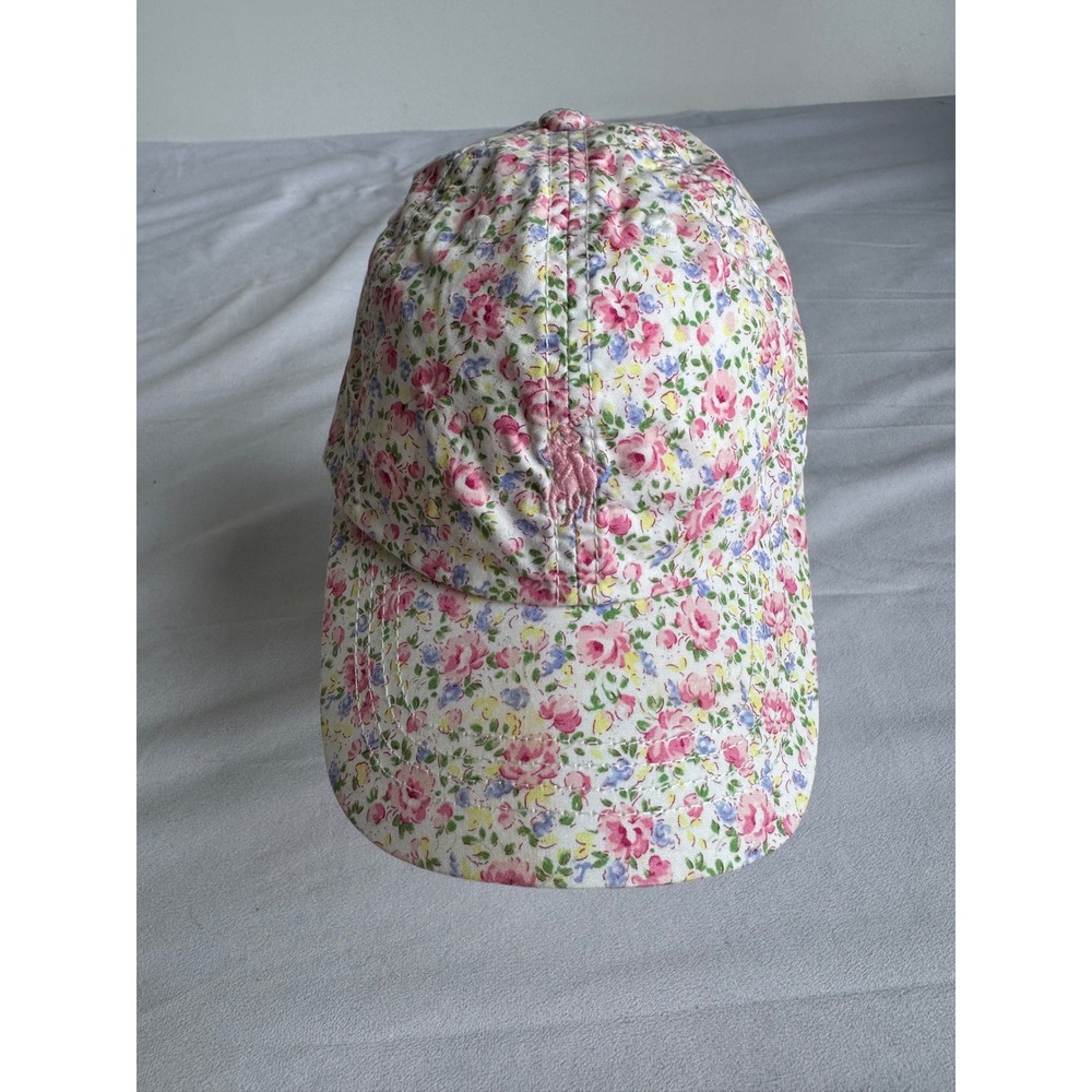 Polo Ralph Lauren Girls Floral Baseball Cap Pink Preppy Cottagecore Hat 7-16